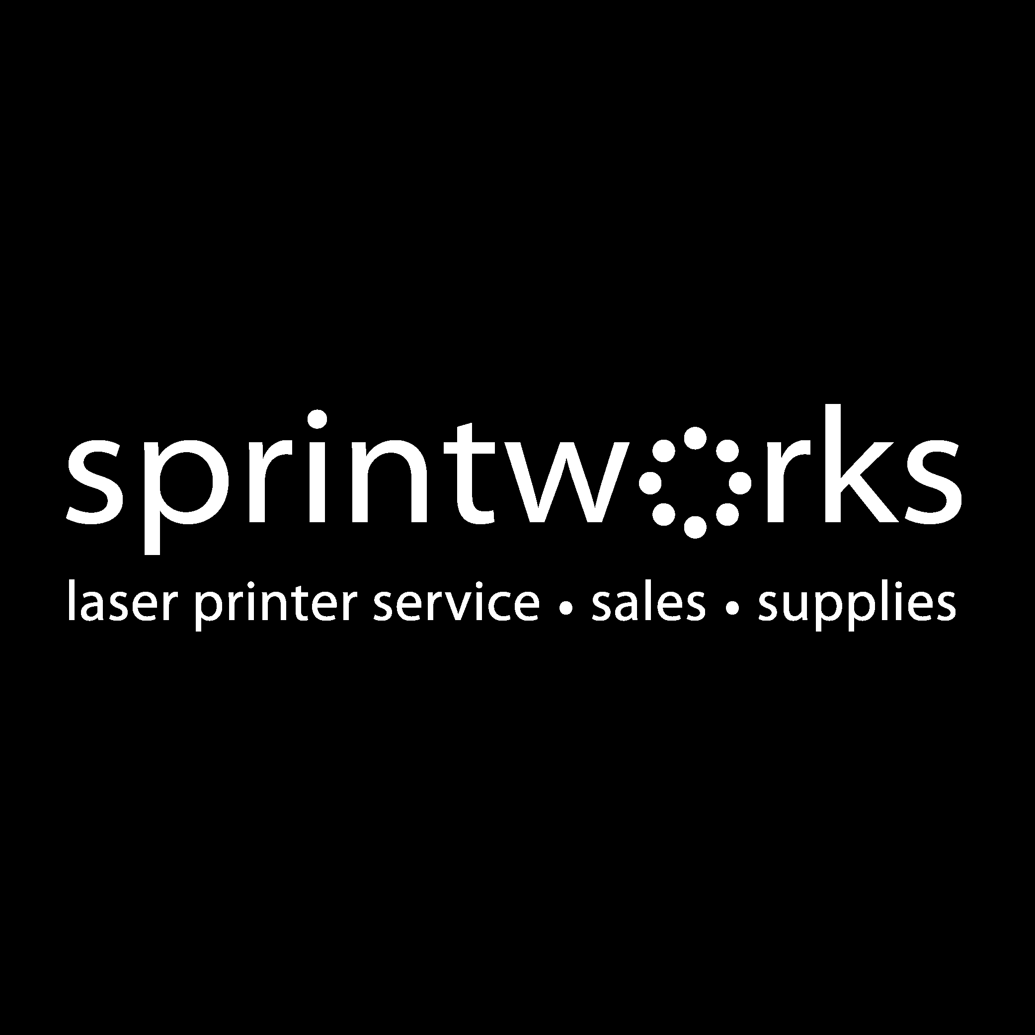 Sprintworks White Logo Vector Logo